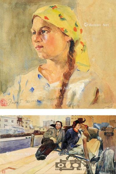 早期袁正阳水彩画小品 --