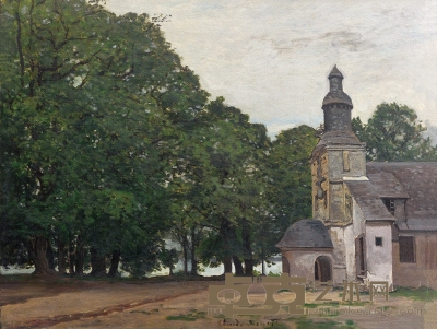 克劳德·莫奈  翁弗勒尔的恩宠圣母教堂 52.3×67.5cm