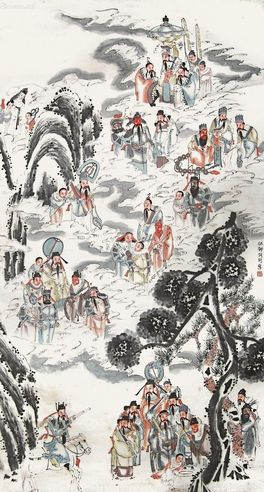 胡术 群仙图