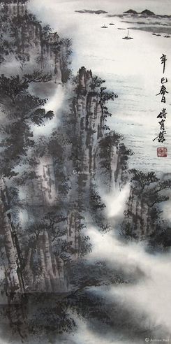 傅有叶 山水