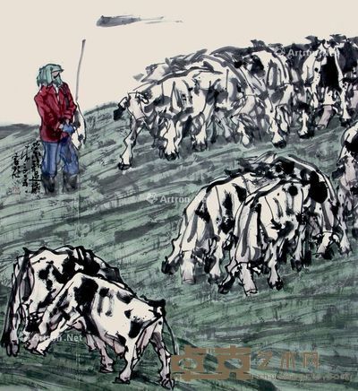 钱宗飞 蒙韵过坝来 96×89cm