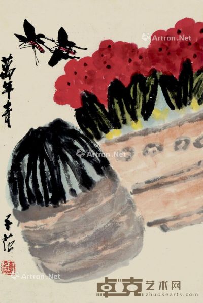 崔子范 万年青 61×41cm