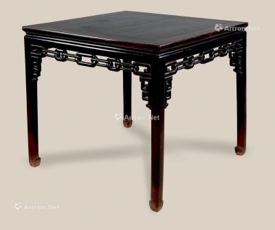 民国 红木雕环纹方桌