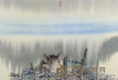 唐云辉 小玩猪 45×65cm