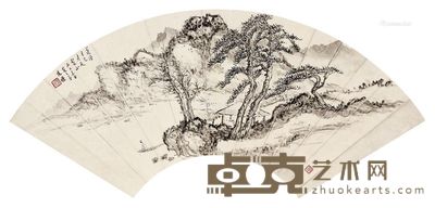 汤定之 山水 52×19cm