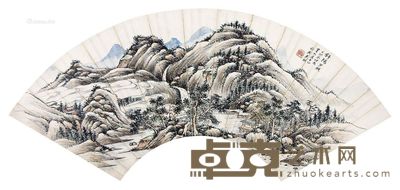 马骀 山水 54×19cm