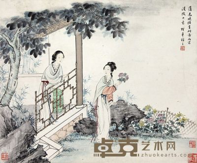 郑慕康 仕女 42×35cm