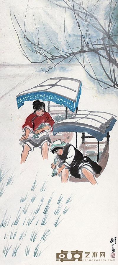 胡若思 人物 82×37cm