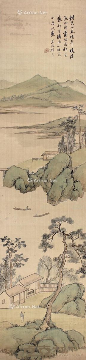 顾若波 山水 28×116cm