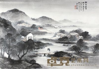 吴石僊 山水 113×76cm