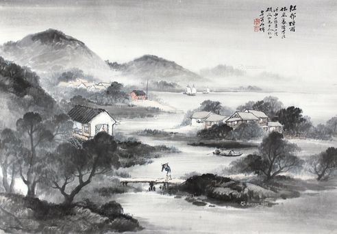 吴石僊 山水