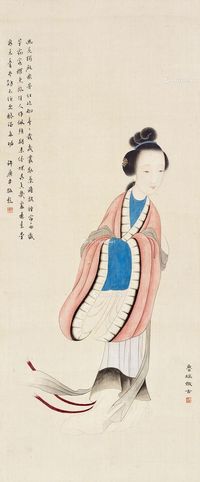 鲁瑞 仕女图