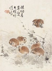 丁宝书 花鸟