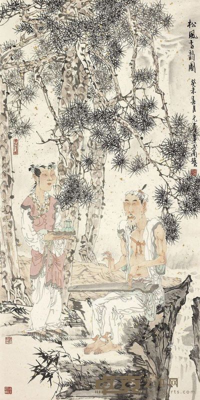 吴元奎 松风古韵图 132×66cm