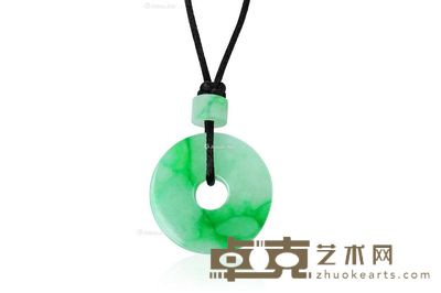 冰种阳绿翠玉平安扣(大) --