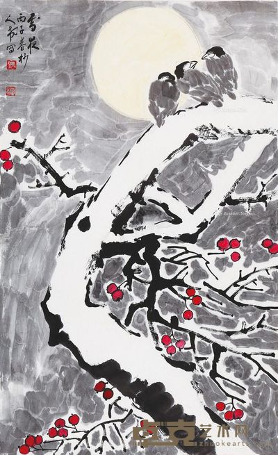 张人希 雪夜 97.5×60cm
