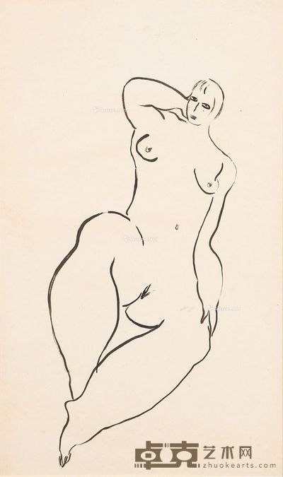 常玉 人体素描 44×26.5cm