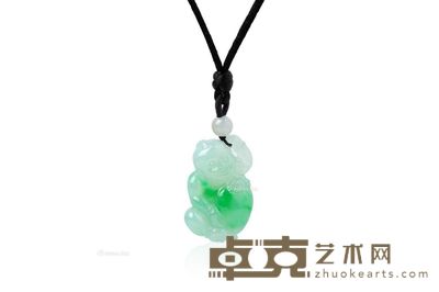 冰种仙童子翠玉吊坠 --