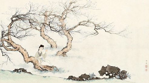 邵芳 读书图