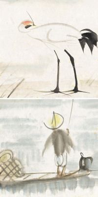 林风眠 白鹭 渔翁