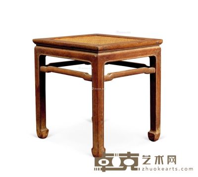 清早期 黄花梨罗锅枨方凳 47×51×43cm