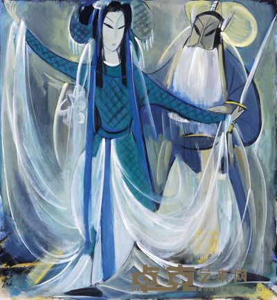 林风眠 打渔杀家 70×65cm