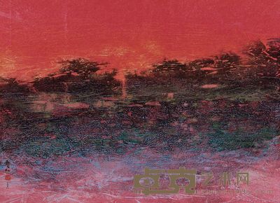 刘国松 夕阳:九寨沟系列128 72.4×98.7cm
