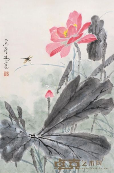 乔木 荷塘蜻蜓 70×46cm