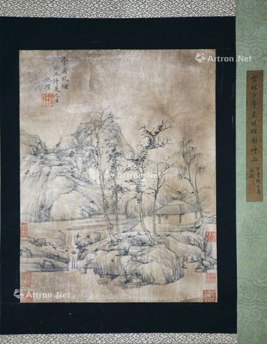 倪瓒 亭角晓烟