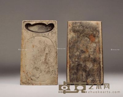 明或更早 锭池抄手鳅背纹歙砚 纵16.2cm;宽9.3cm;高1.8cm