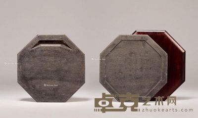 清乾隆 御题诗文仿唐观象歙砚 直径16cm;高2cm