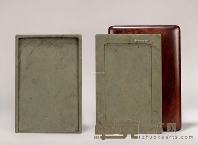 清时期 长方敞池洮河砚 纵16cm;宽11cm;高1.7cm