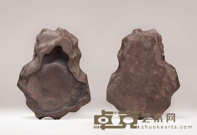 明时期 山石样随型澄泥砚 纵21cm;宽17.5cm;高3.2cm