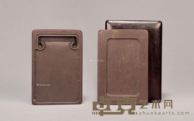 清乾隆 翁方纲款如意宝瓶样端砚 纵15.3cm;宽10.5cm;高2.8cm