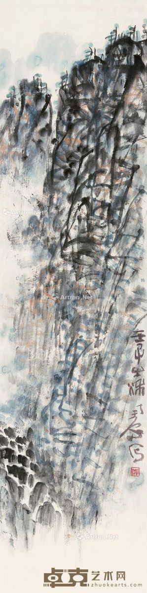 陈子庄 山水 78×19cm