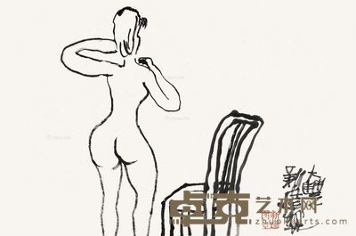 朱新建 美人图 34×52cm