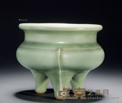 明或更早 龙泉窑鬲式炉 直径12.5cm；高10cm