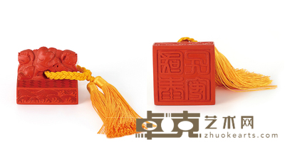 雕漆 龙章 8×8