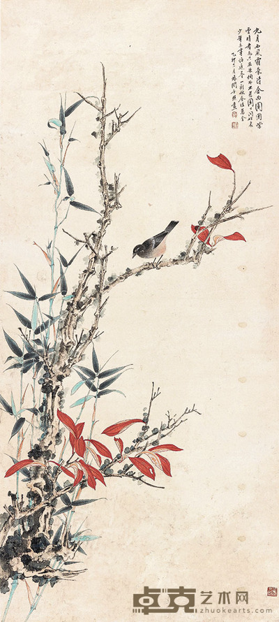 于非闇 花鸟 131×59cm 约7平尺