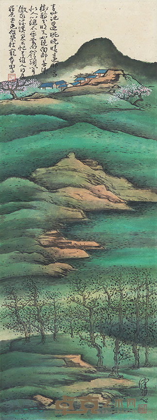 陈佩秋 山水 90×34cm　约2.8平尺