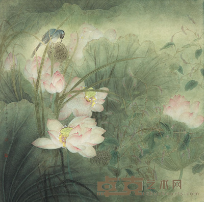 李甲明 花鸟 64×64cm　约3.7平尺