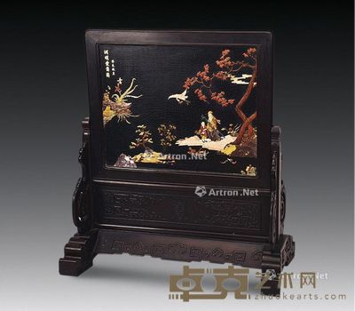 紫檀多宝插屏 高82.5cm;宽74cm