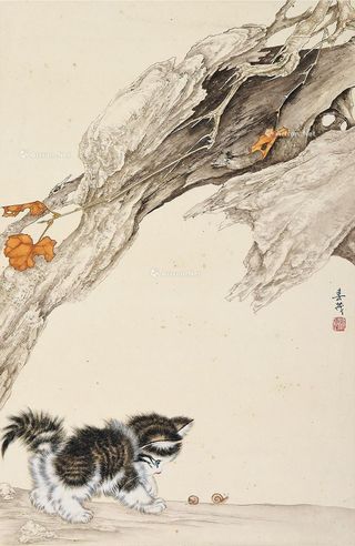 米春茂 蜗牛与猫