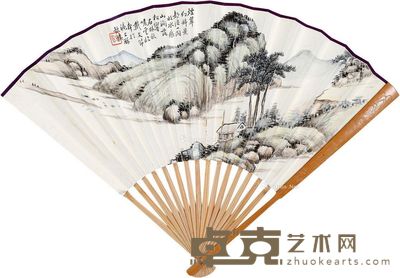 万一鹏 山涧松翠并行书 --