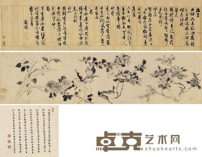 王榖祥 咏花诗卷 28×106cm