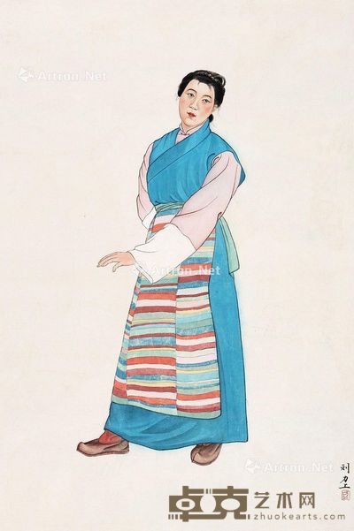 刘力上 人物 57×38cm