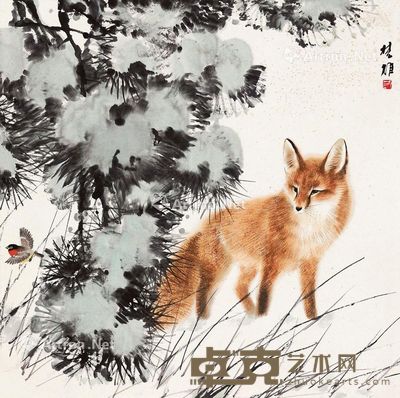 方楚雄 狐狸雪松 68×68cm