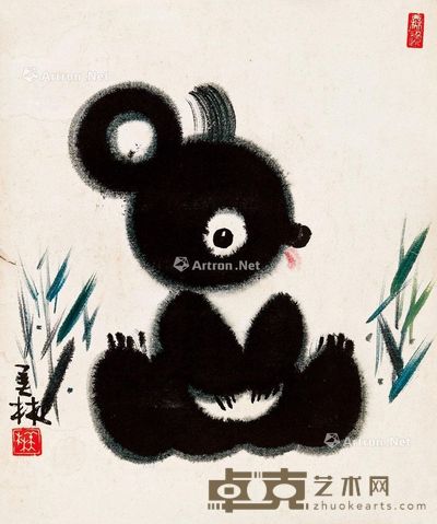 韩美林 小熊 45×37cm