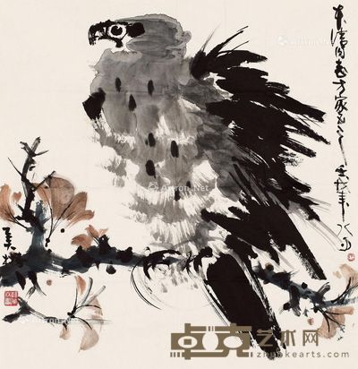 韩美林 鹰 68×68cm