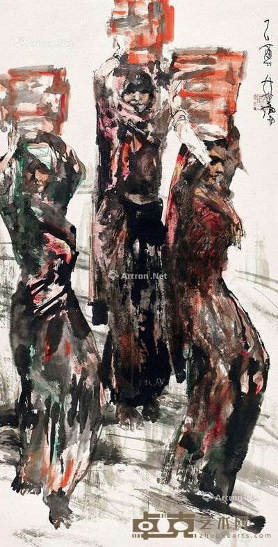 林墉 人物 137.5×70cm